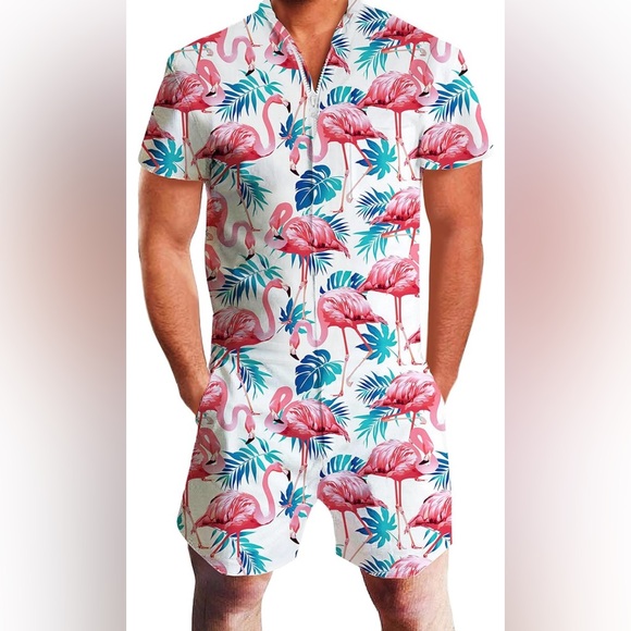 Amazon Other - Flamingo Romper